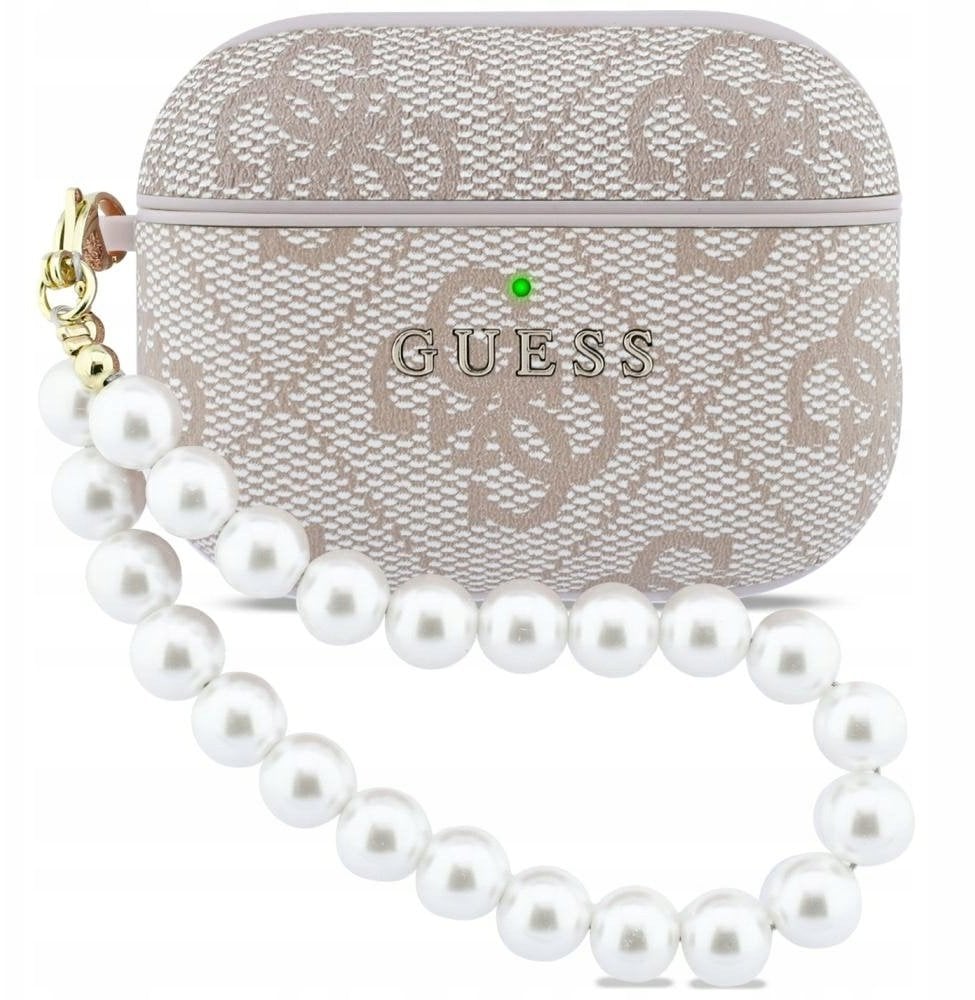 Etui Guess 4G Pearl Strap do Apple AirPods Pro 3 różowy