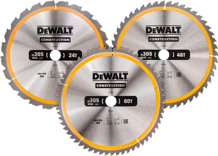 Dewalt piła tarczowa komplet 3 sztuki 305mm (DT1964-QZ)