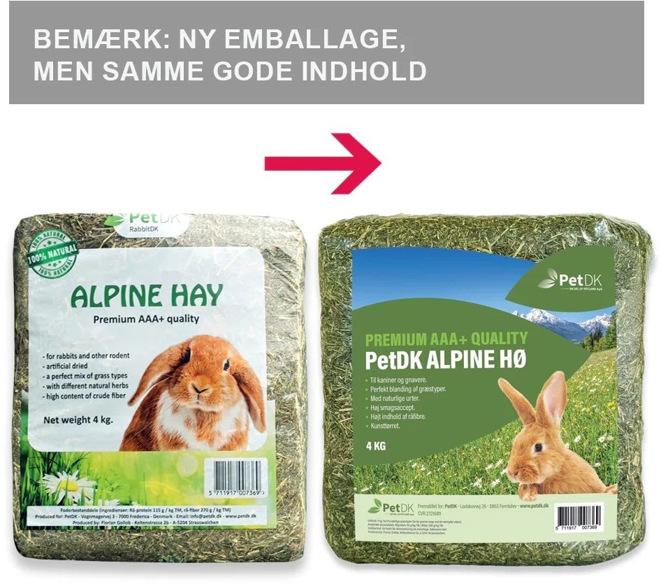 PetDK Alpine Hø - 4 kg