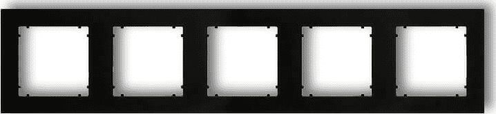 Karlik MINI Ramka pięciokrotna czarny mat (12MR-5)
