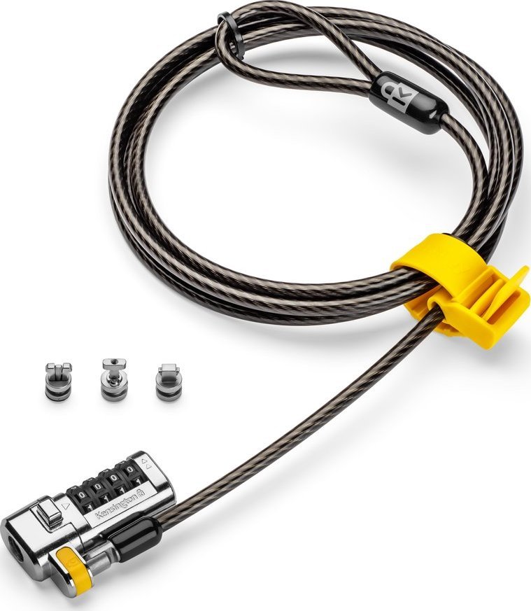Linka zabezpieczająca Kensington Blokada do laptopa ClickSafe 3-in-1 Combin T-Bar, Nano, Wedge