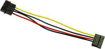 Inter-Tech Molex - SATA, 0.15m, Wielokolorowy (88885306)