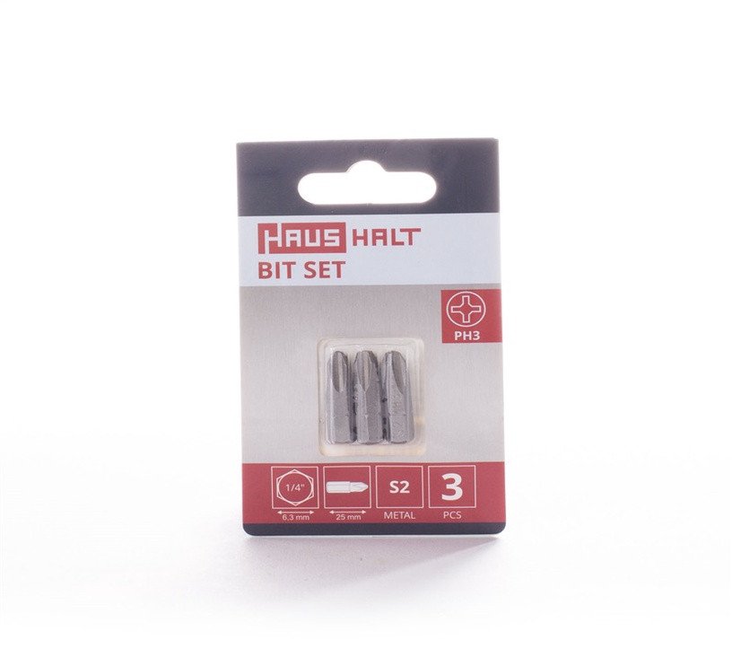 SCREWDRIVER BIT PH3X25MM 3PCS