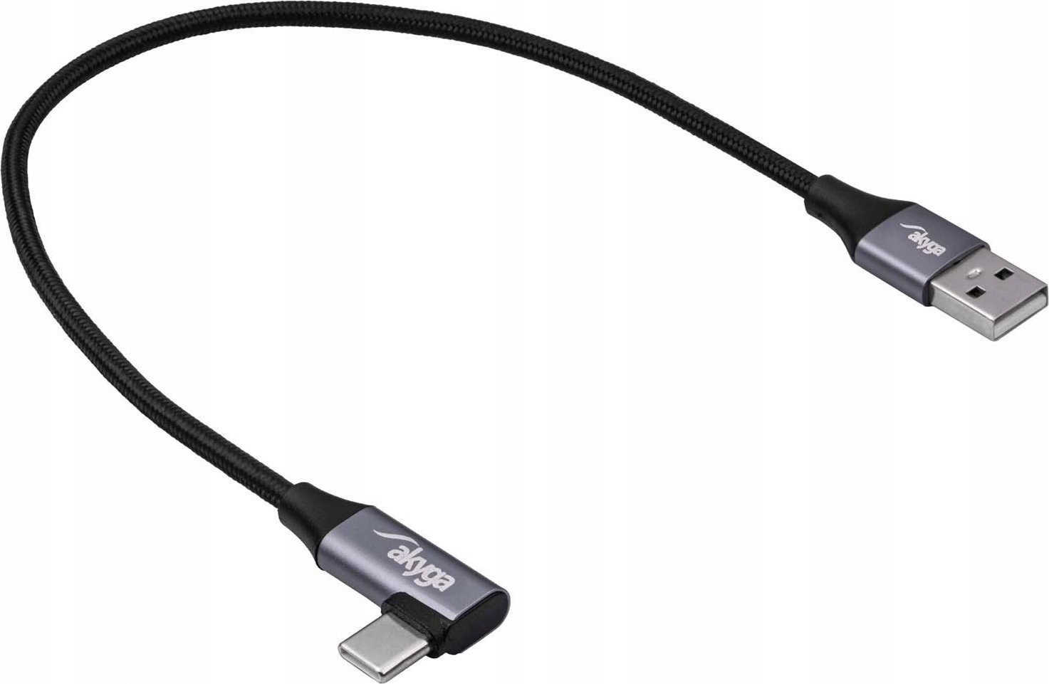 Kabel USB Akyga USB-C - USB-A 0.3 m Czarny (AK-USB-58)