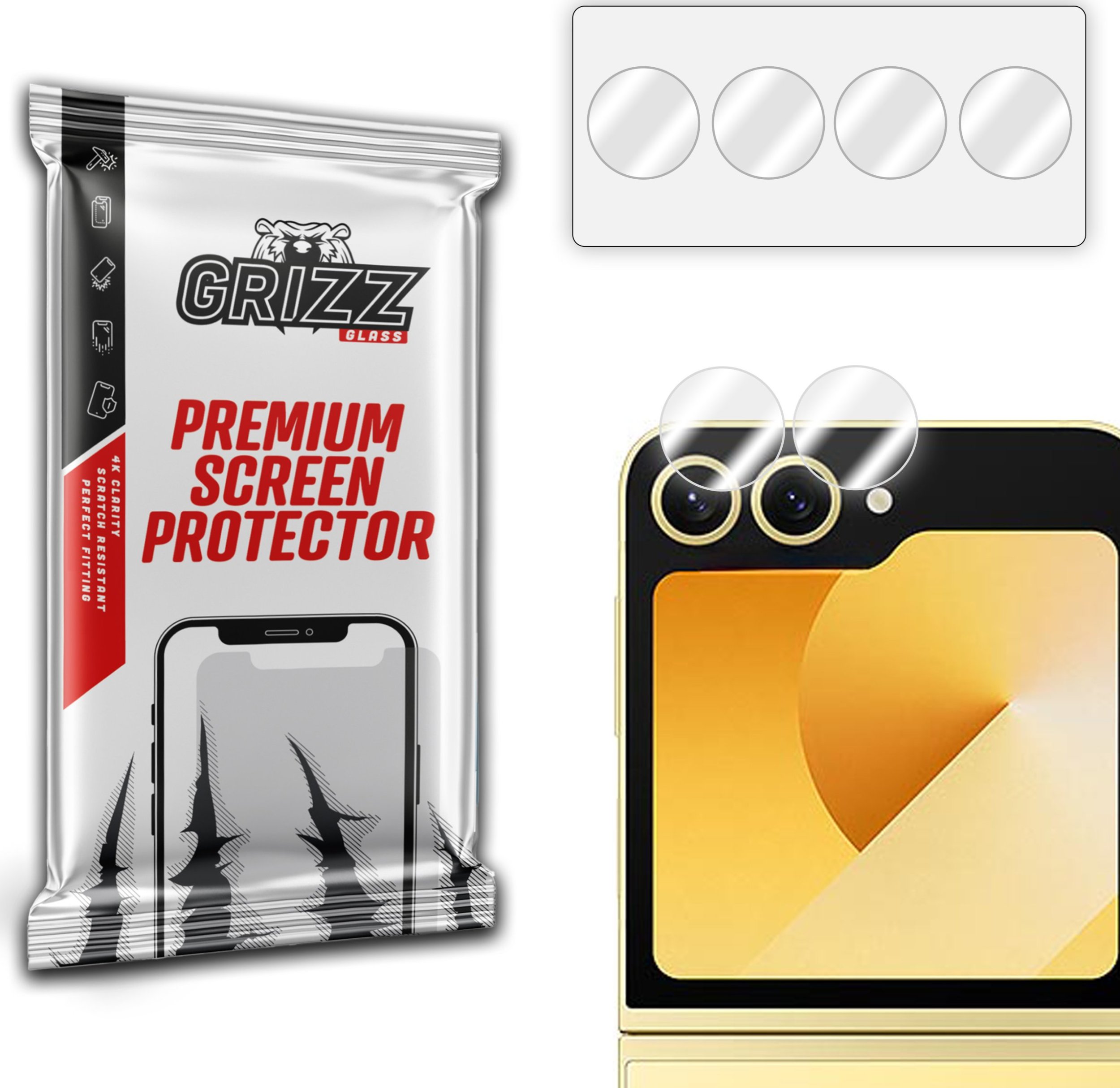 GrizzGlass Szkło na aparat GrizzGlass HybridGlass Camera do Samsung Galaxy Z Flip 6