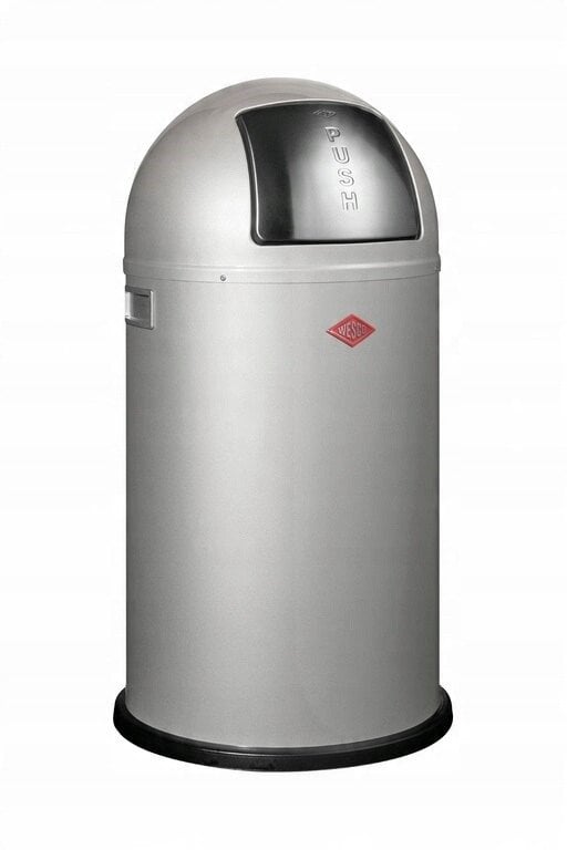 Kosz na śmieci srebrny 50l Pushboy Wesco