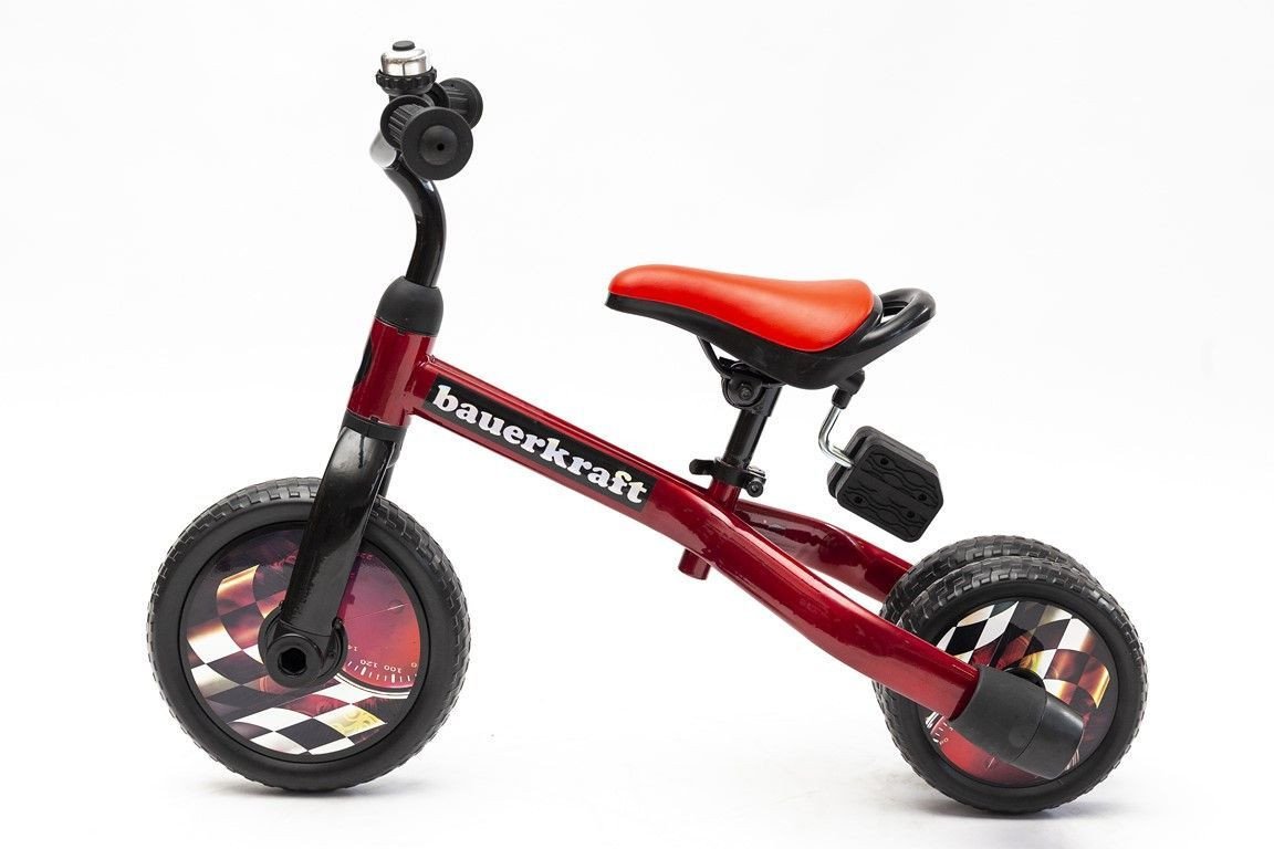 Bauerkraft Multi rowerek trójkołowy biegowy 3w1 czerwony