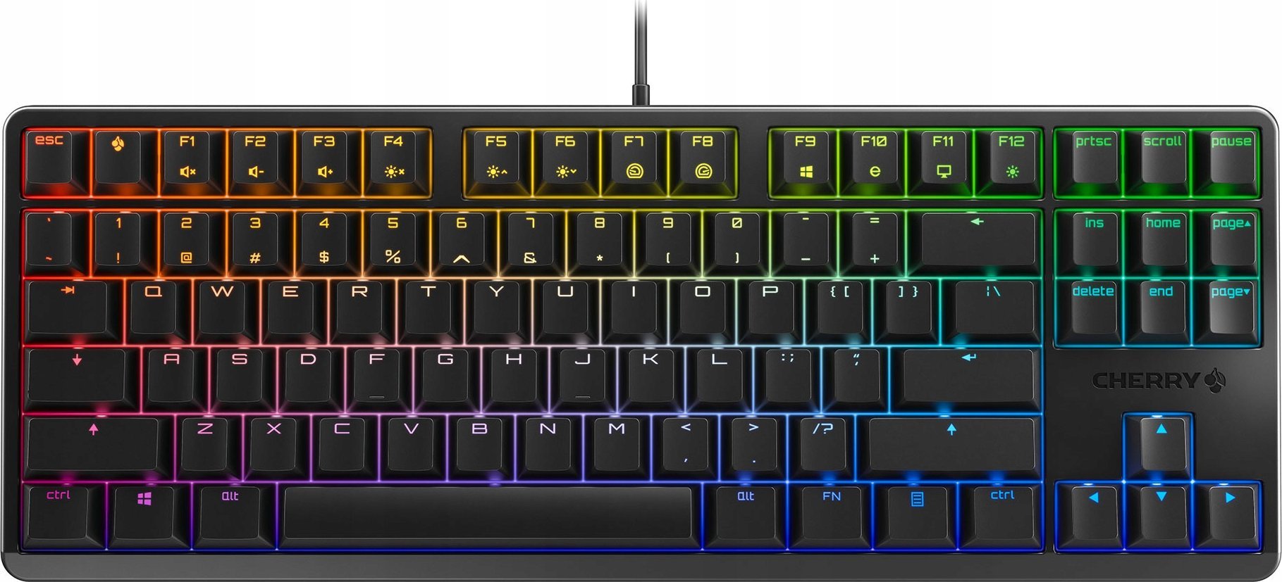 Klawiatura Cherry CHERRY MX BOARD 1.0 TKL, Tenkeyless (80 - 87%), USB, Mechanical, QWERTY, RGB LED, Black