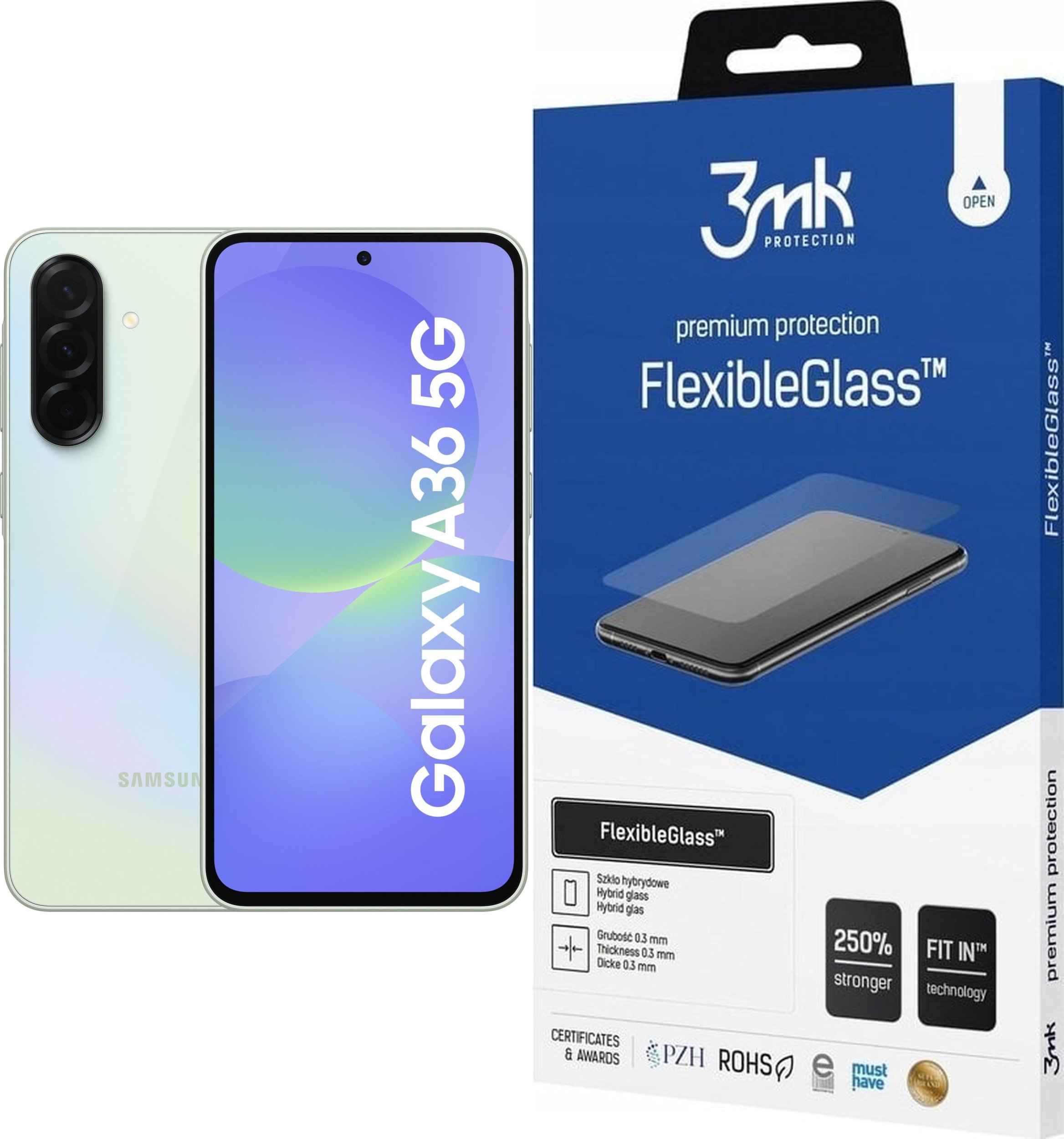 Smartfon Samsung Galaxy A36 5G 6/128GB Zielony (SM-A366BLGBEUE) + FlexibleGlass