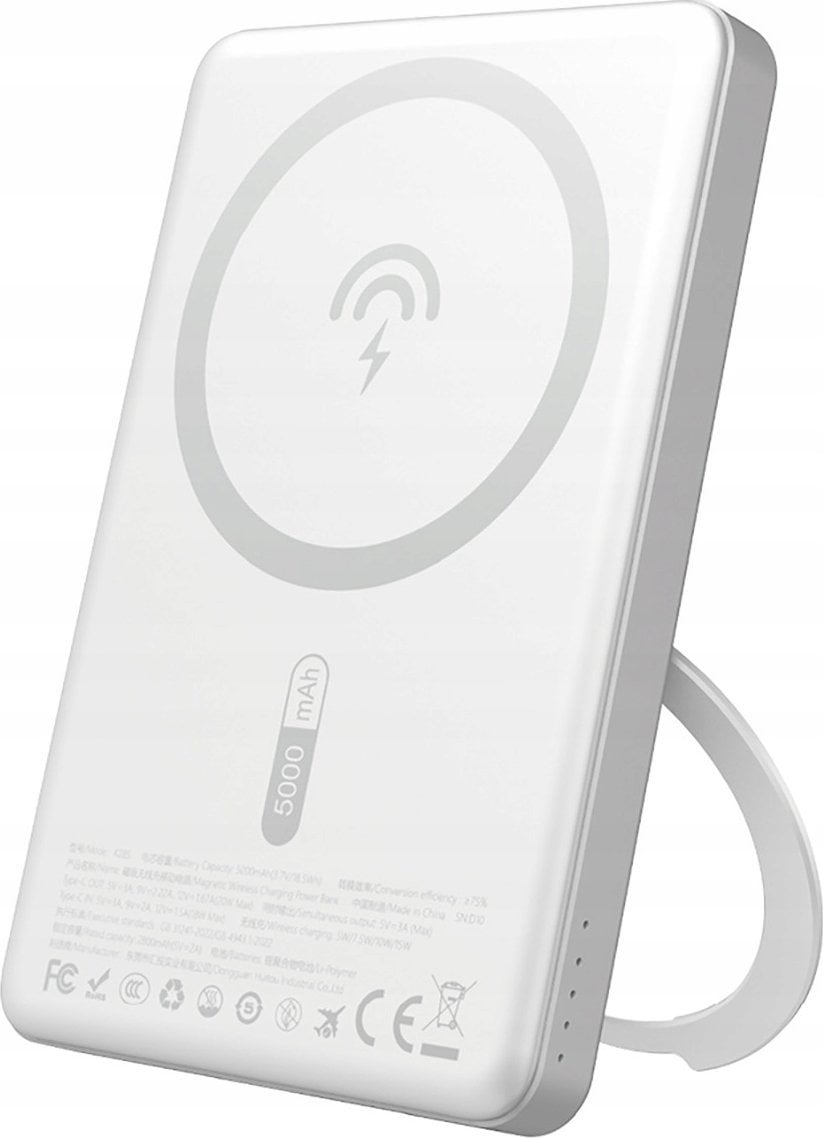Powerbank Dudao K28S 20W PD 5000mAh z MagSafe i podstawką - srebrny