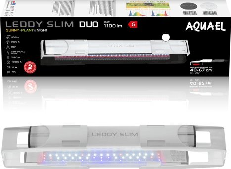 Aquael AQUAEL Leddy SlimDuo 16W Sunny Plant&Night białe