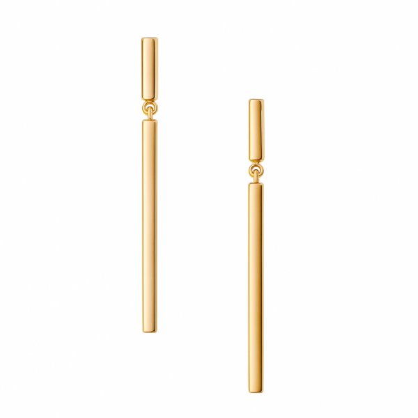 Caspol Złote Kolczyki Wiszące Sztyfty KL.03419 biżuteria damska złoto 585