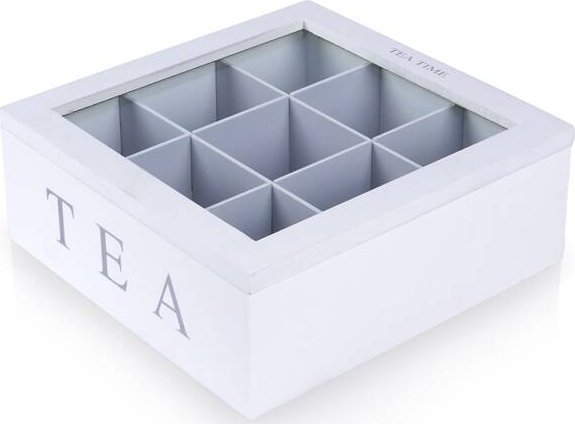 Excellent Houseware Pojemnik na herbatę 22x22x8,5 cm