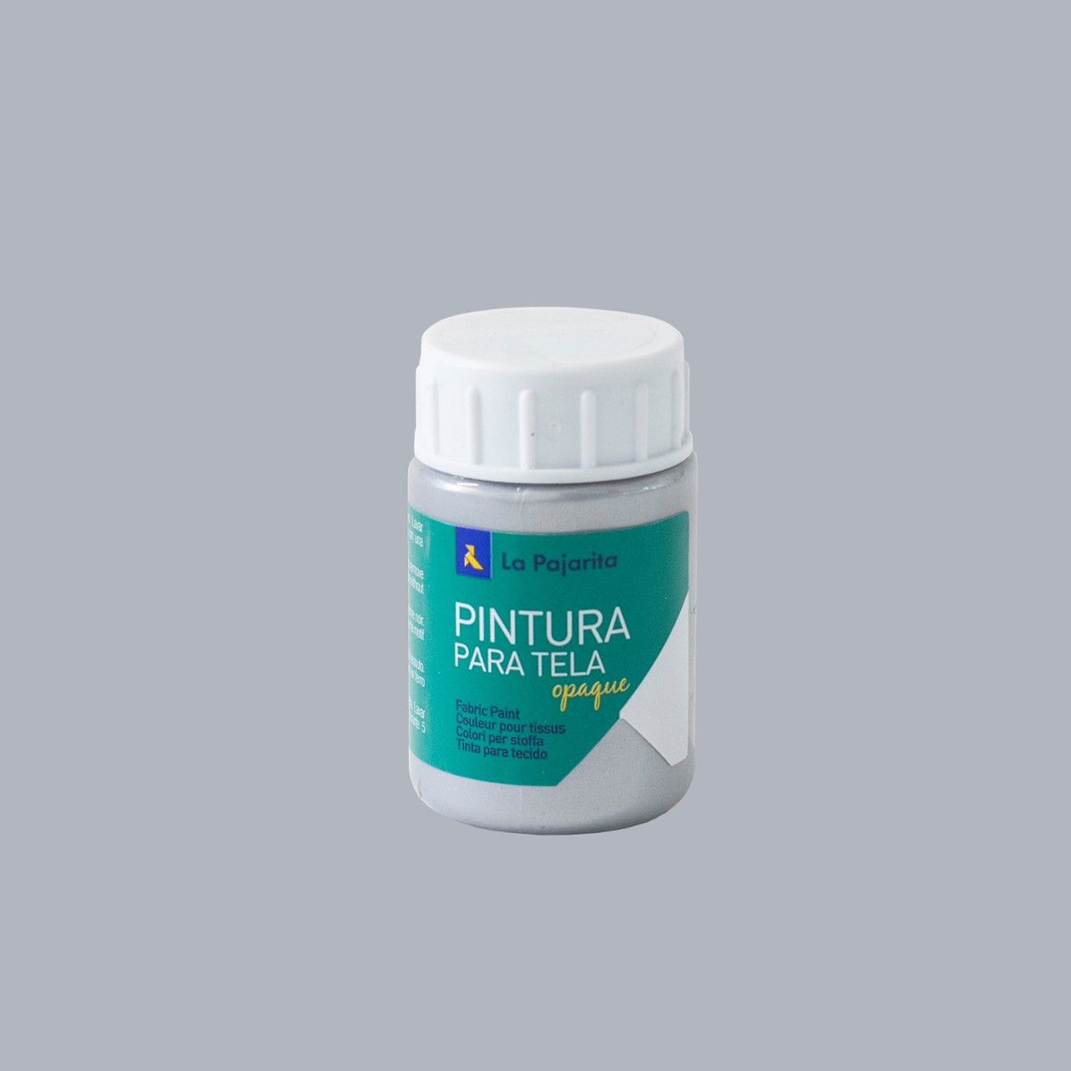 La Pajarita Farba do Tkanin 35 ml Metaliczna Srebrna