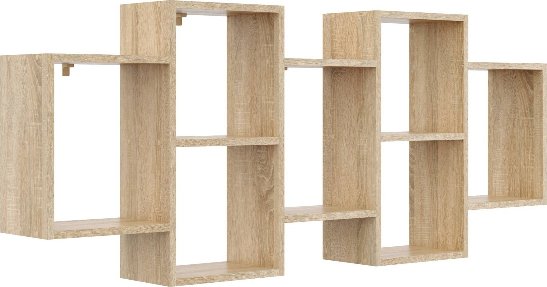 Tyletegotu Duża półka ścienna, regał wiszący, 161x18x66 cm, dąb sonoma, mat