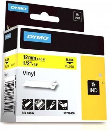 Dymo taśma Rhino S0718600 (black on white) (18444)