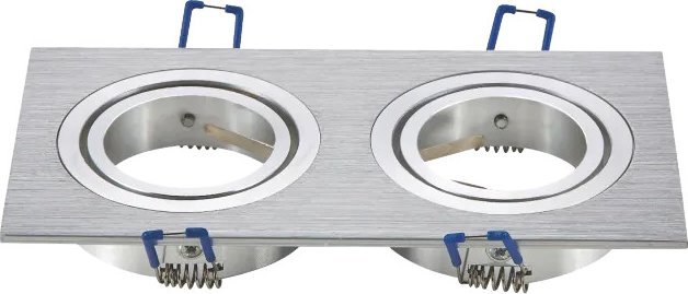 Aigostar Oprawa podtynkowa podwójna do lamp sufitowych srebrna Podwójne Akcesoria do lamp sufitowych, srebrne