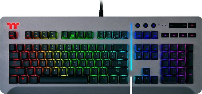 Klawiatura Thermaltake Level 20 RGB Titanium Cherry MX RGB Blue (KB-LVT-BLSRUS-01)