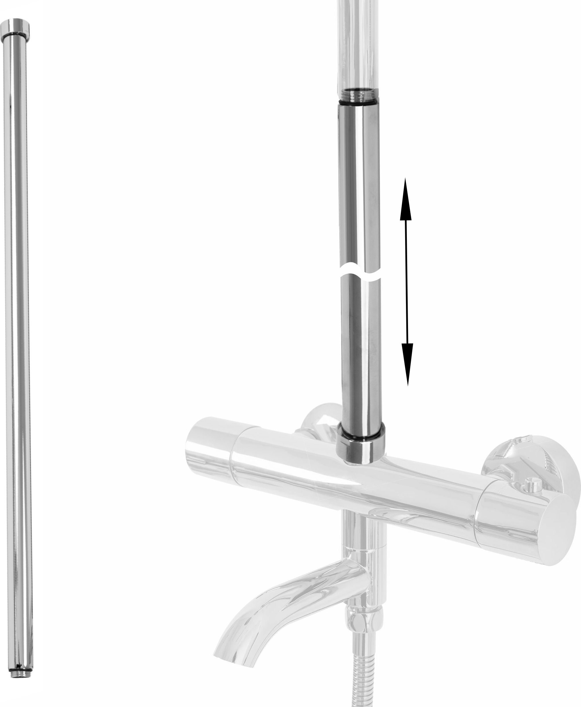 Rea Przedłużka do zestawu wannowo-prysznicowego CHROM 60cm