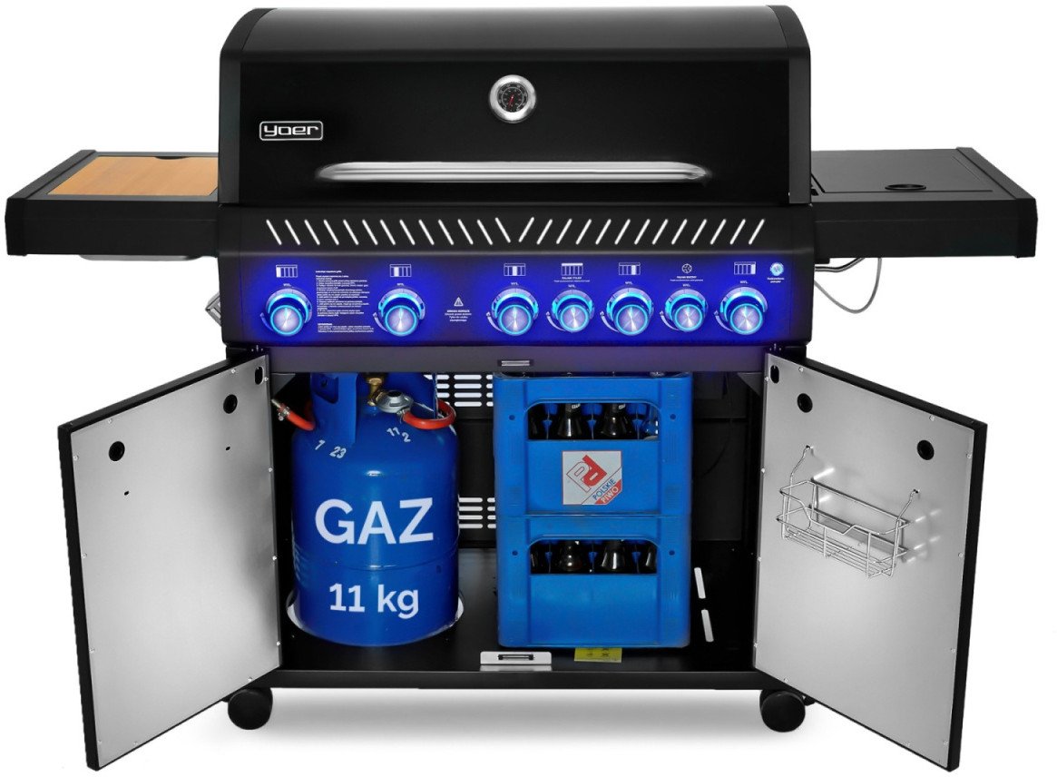 Yoer BeefBaron GG05BK Grill ogrodowy gazowy 25 kW 88 cm x 43 cm