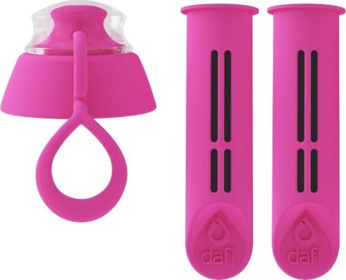 Wkład filtrujący Dafi do butelki + zakrętka Różowy 2 szt.
