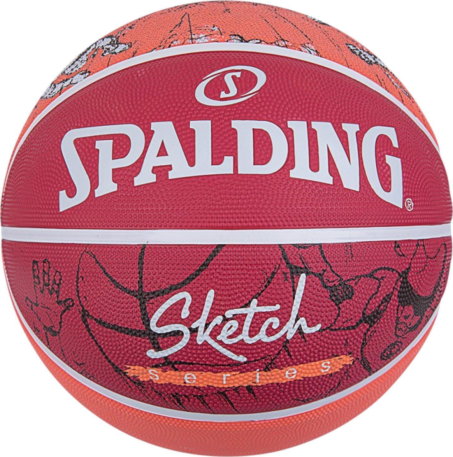 Spalding Piłka do koszykówki Street Sketch Dribble czerwona r. 7