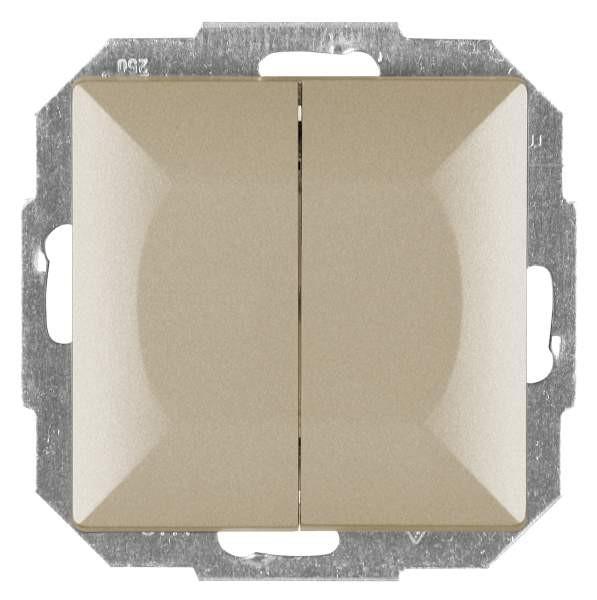 Abex Łącznik schodowy podwójny opal/perła satynowy