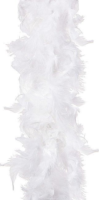 Springos Szal boa z piór biały retro karnawał 400 cm UNIWERSALNY