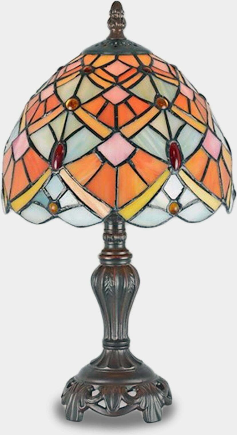 Lampa stołowa rzezbyzbrazu Lampa Witrażowa w Stylu Tiffany Wachlarz