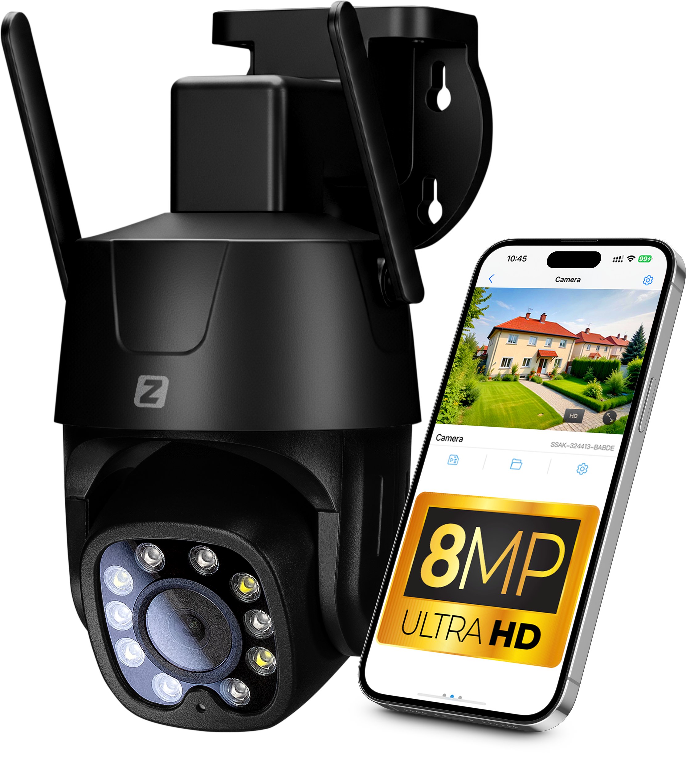 Kamera Obrotowa IP P8 Light DARK WiFi PTZ 8MP Zintronic IKPW830V2-B