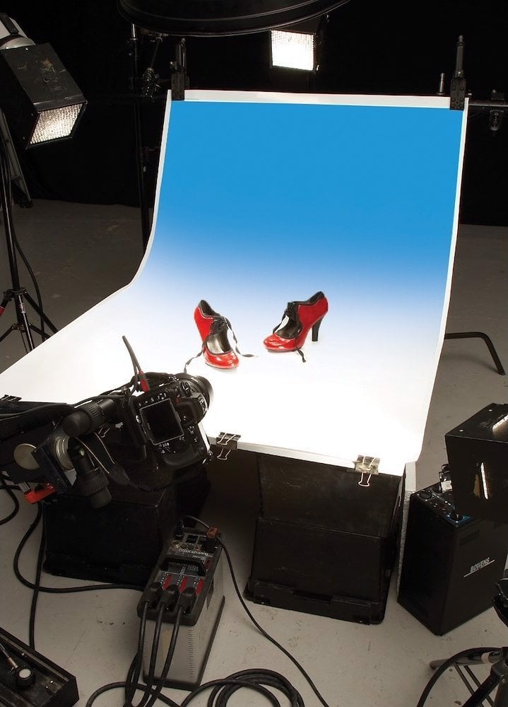 Colorama Tło cieniowane biało-niebieskie 110 x 170cm