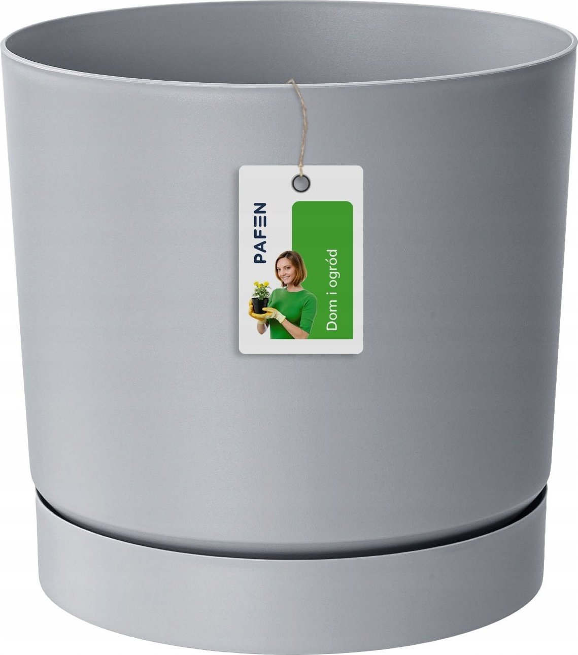 Prosperplast Okrągła doniczka Niska donica TUBO P DPOP240 Szary