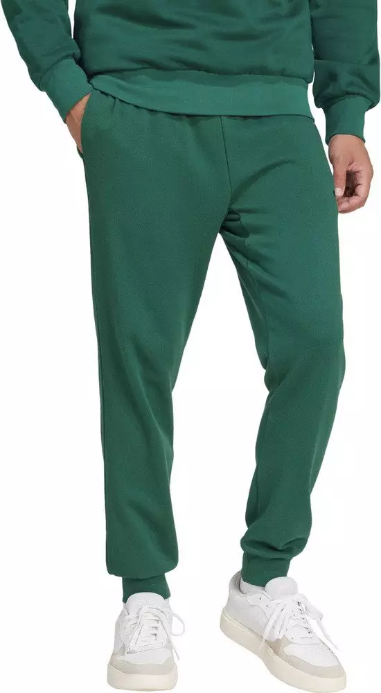 Spodnie męskie adidas Essentials Feel Cozy French Terry zielone JE3858 S