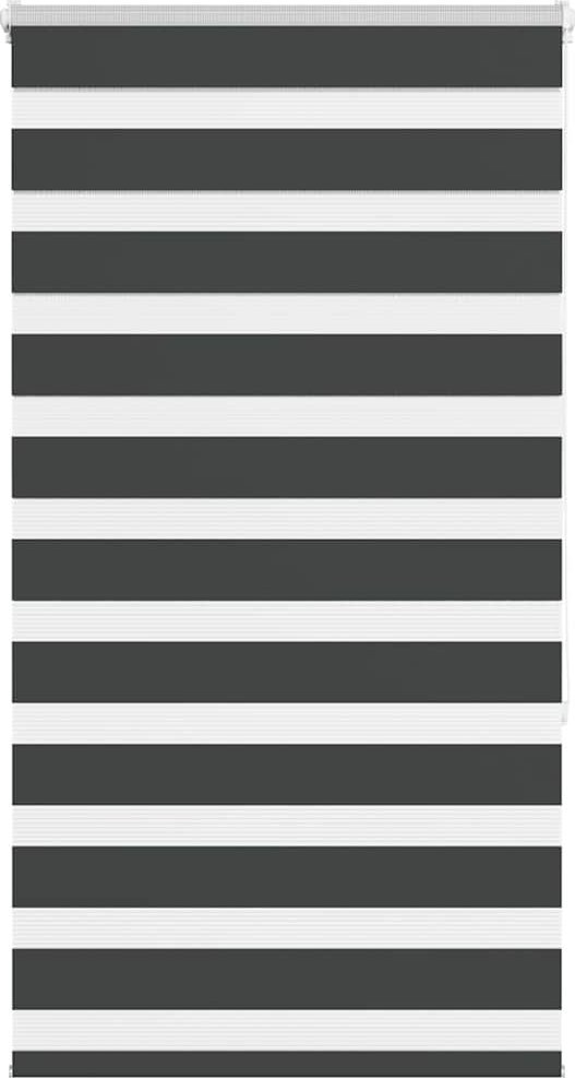 Roleta zebra, czarna, szerokość tkaniny 65,9 cm, poliester