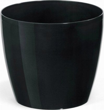 Lamela Doniczka osłonka plastikowa czarna 15,5 cm Magnolia