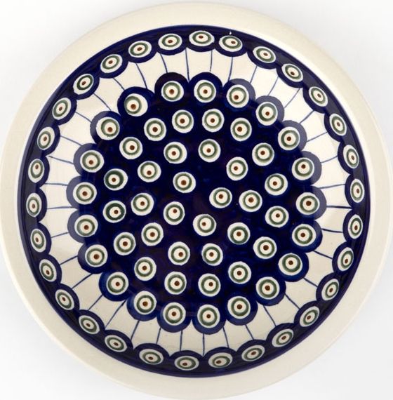 Bolesławiec Talerz 23 cm Bolesławiec Kropki 8