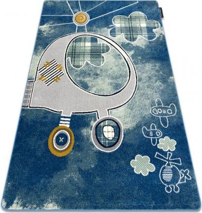 Dywany Łuszczów Dywan PETIT HELICOPTER helikopter, samoloty niebieski, 240x330 cm