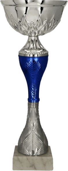 Victoria Sport Puchar metalowy srebrno-niebieski