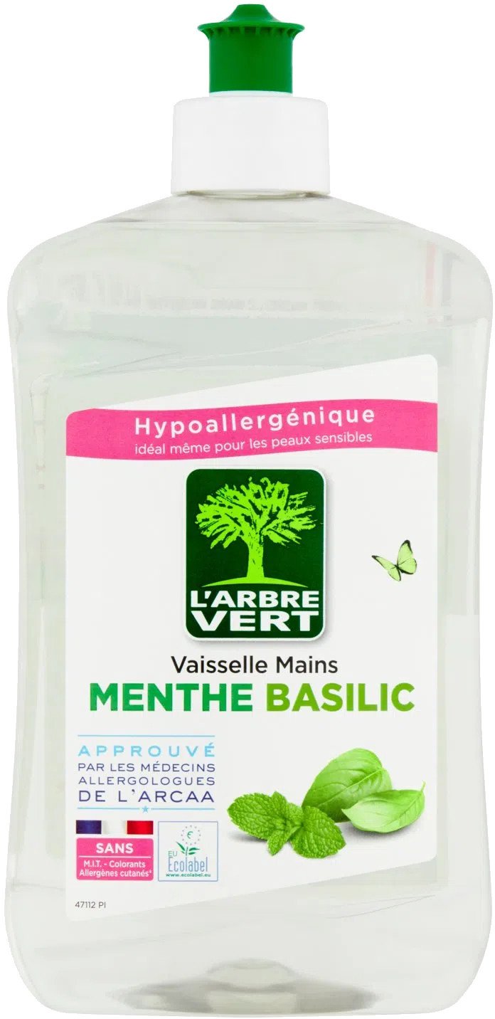 Płyn do mycia naczyń L'ARBRE VERT Mięta Bazylia 500 ml