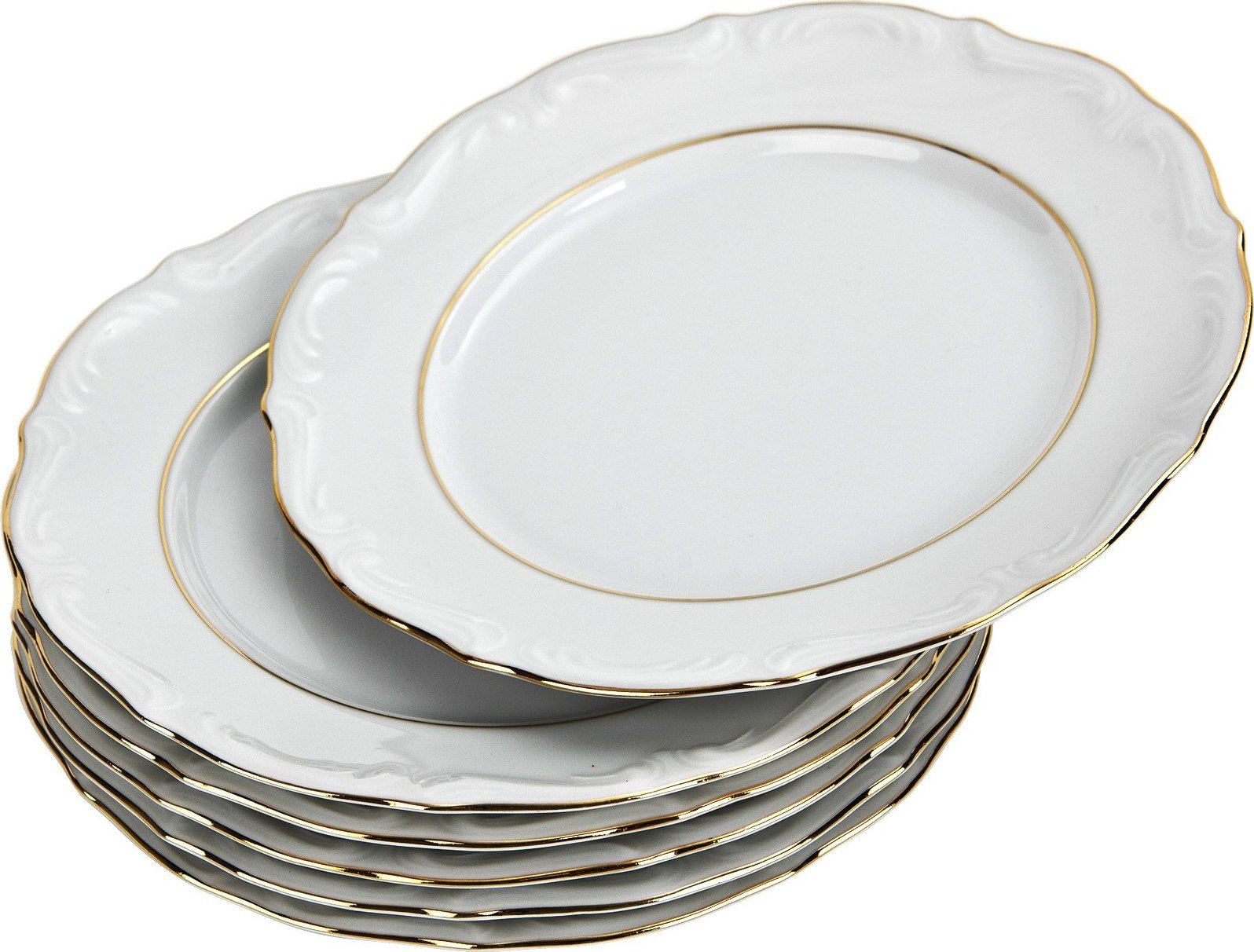 Ćmielów Kpl. 6 talerzy deserowych Maria Teresa Gold