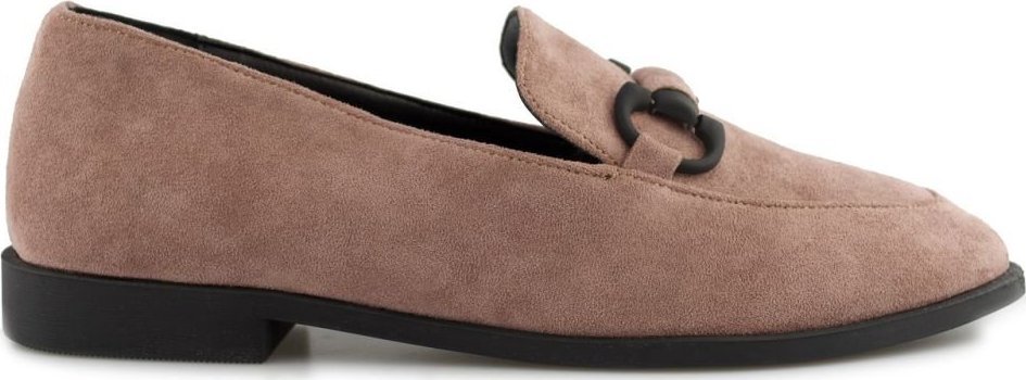 Laura Fiore Mokasyny zamszowe z ozdobą ciemne różowe Laura Fiore-37