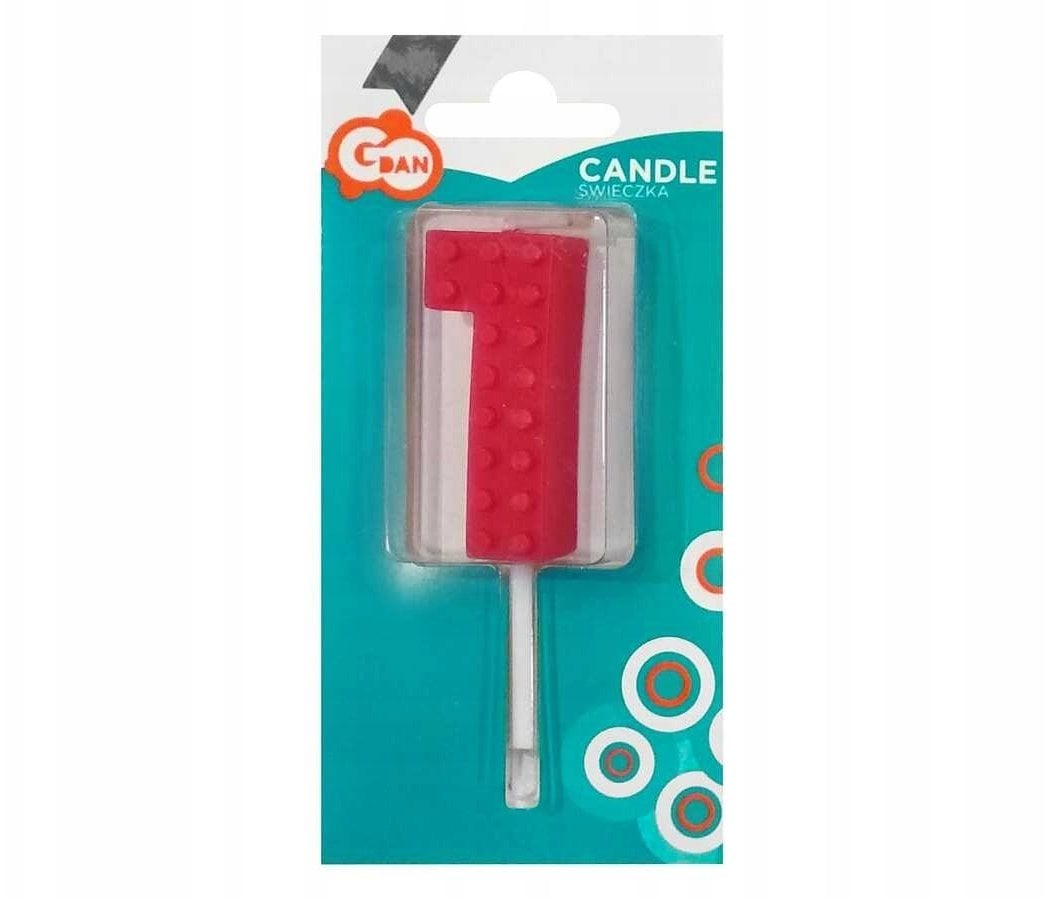 Świeczka urodzinowa Klocki cyfra 1