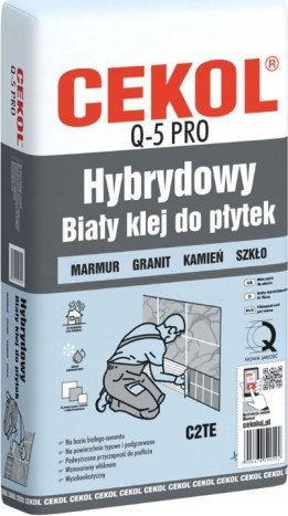 Cekol Klej do płytek hybrydowy Q5 pro biały 5kg