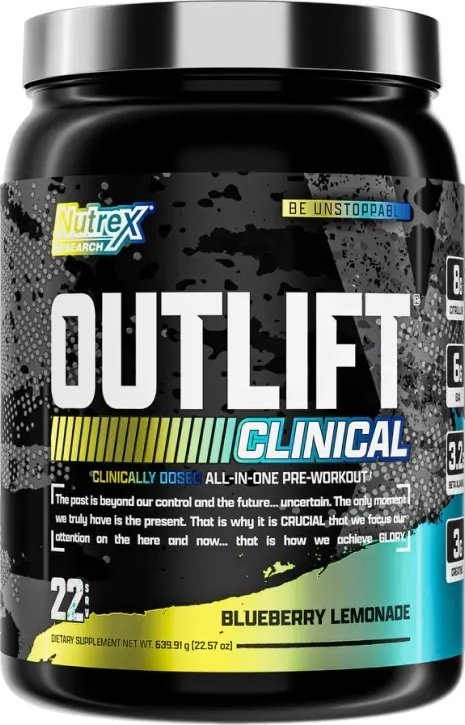 Nutrex - Przedtreningówka, OutLift Clinical, Blueberry Lemonade, Proszek 640g
