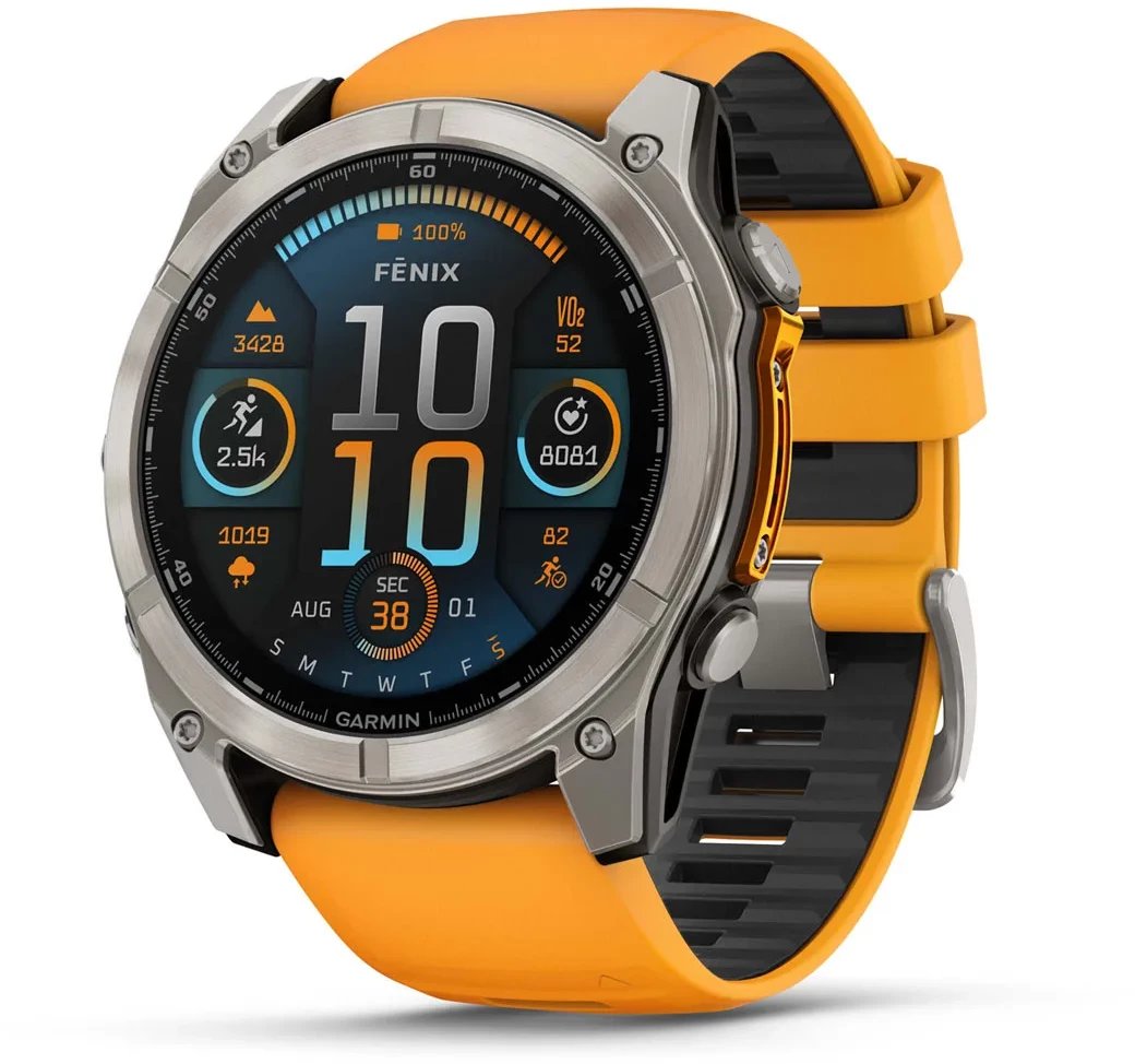 Zegarek sportowy Garmin Fenix 8 AMOLED Żółty (010-02905-11)