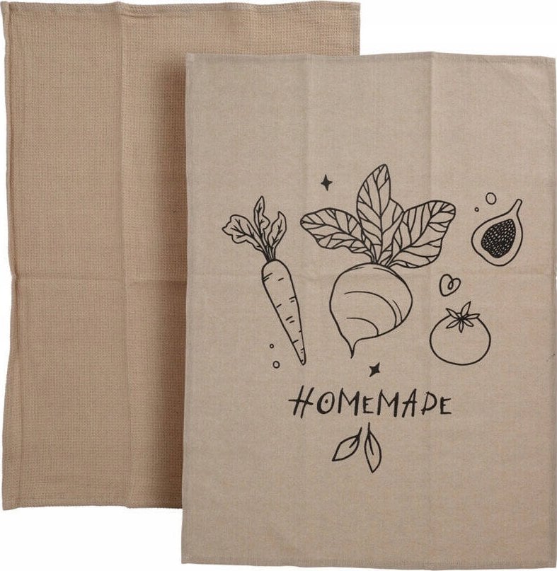 Bawełniane ścierki z nadrukiem, 2 szt., 70 x 45 cm