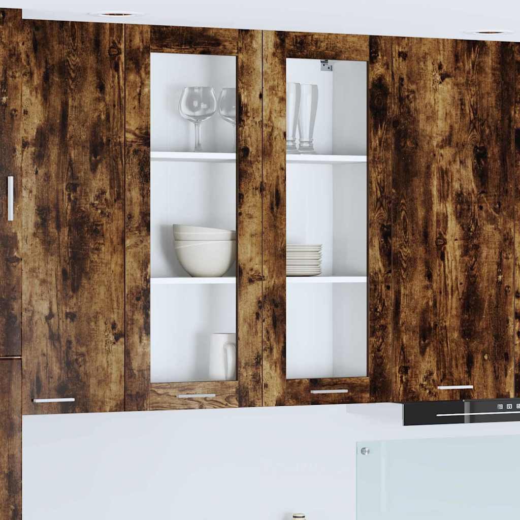 vidaXL Szafka wisząca z półką Riga Dąb wędzony 80 x 31 x 100 cm