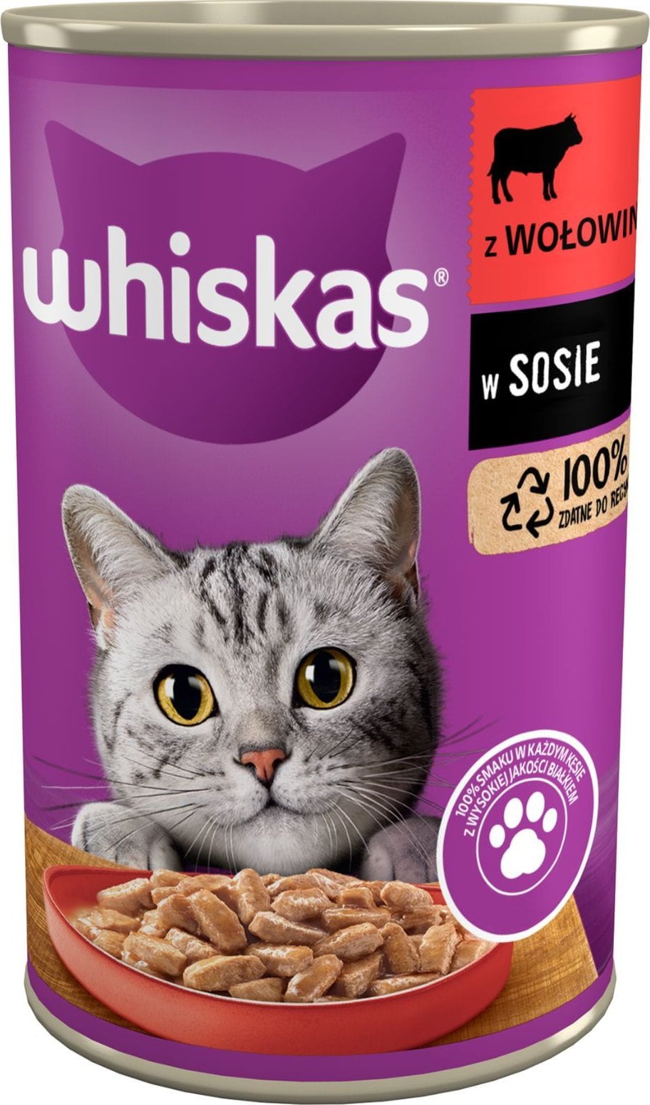 Whiskas Z WOŁOWINĄ 400G