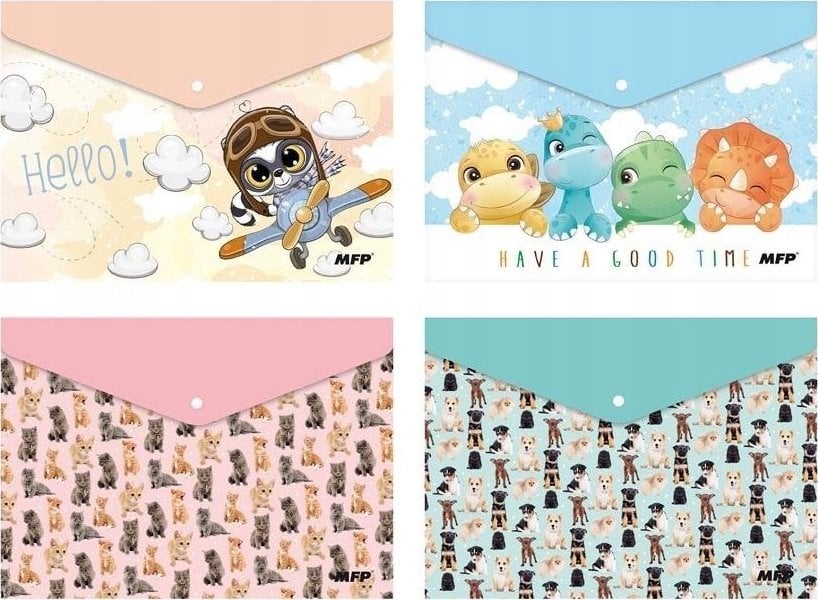 MFP paper teczka kopertowa na zatrzask M A4 PP nadruk dziecięcy mix 1 5371010