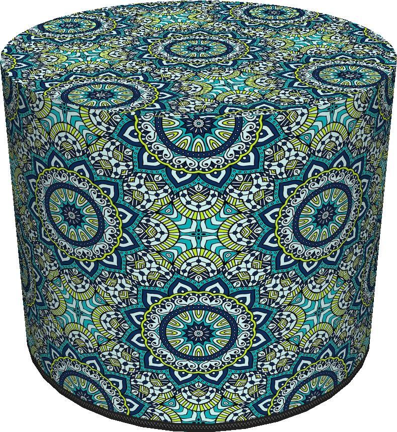 Bertoni-arco Okrągła pufa dekoracyjna - ANAIS